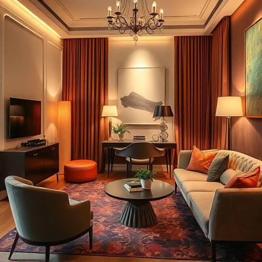 Interior de un hotel boutique con mobiliario de dise&ntilde;o y arte contempor&aacute;neo en Barcelona